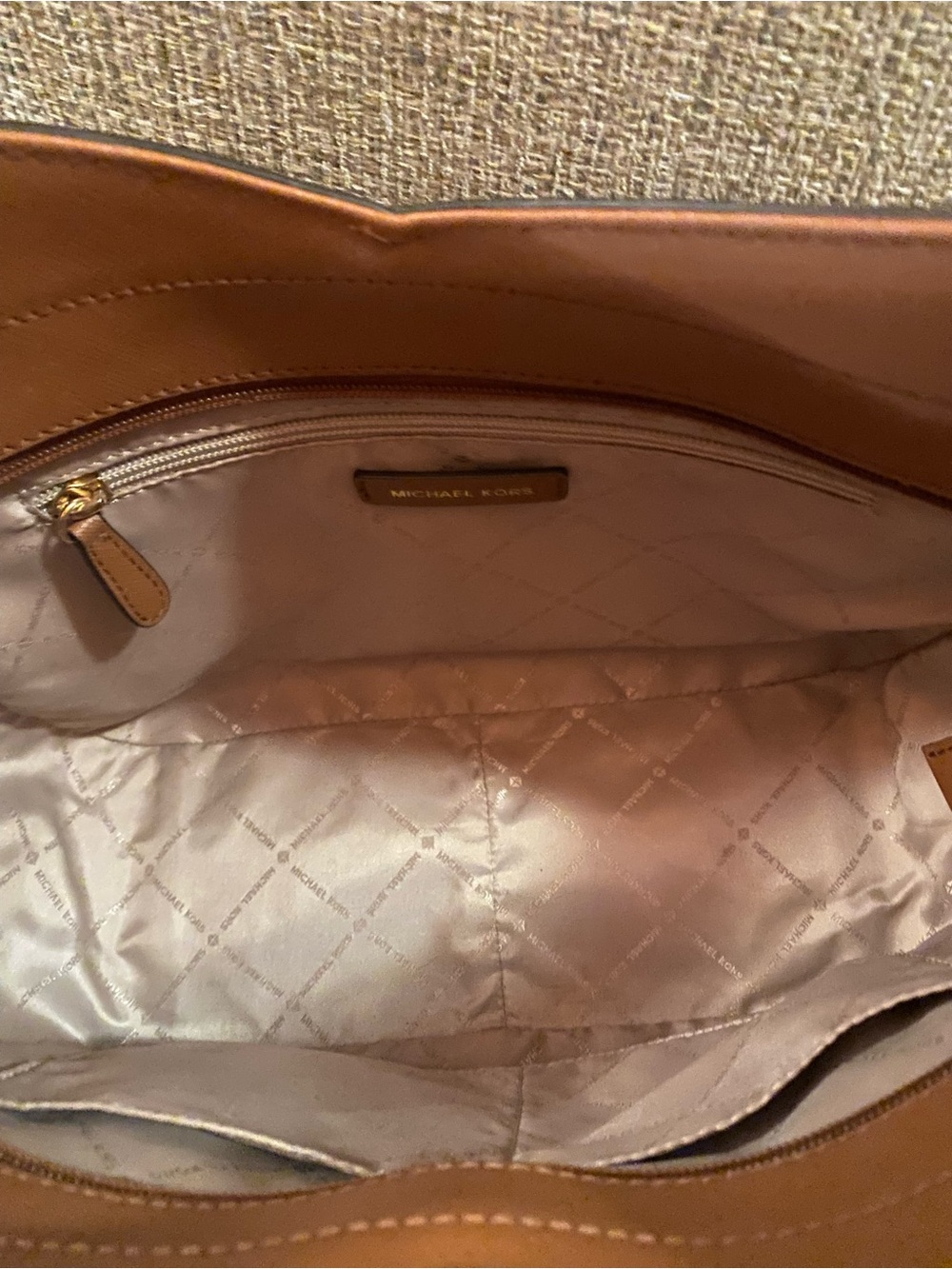 Michael Kors Brown & Cream Tote Bag - Picture 6 of 7
